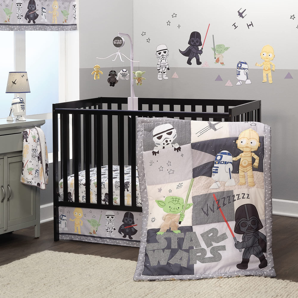 Lambs & Ivy Star Wars cover is machine washable for easy cleaning