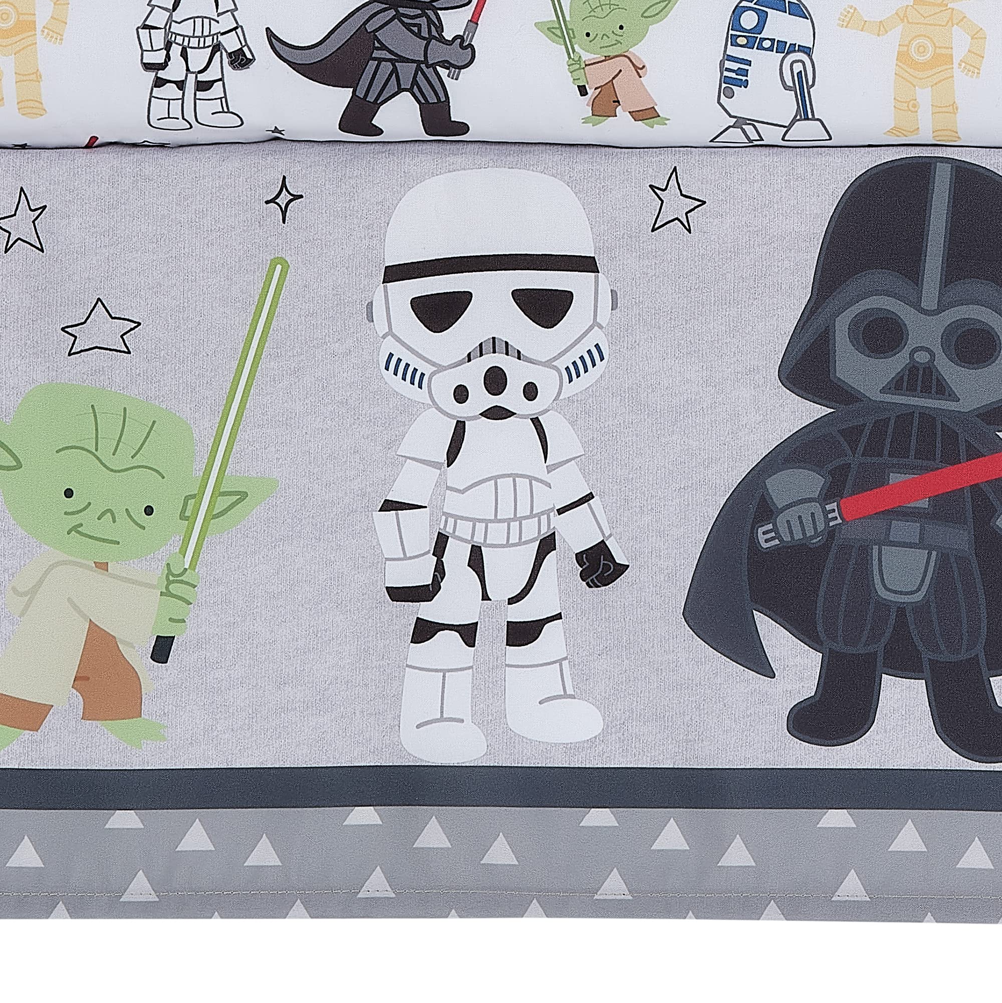 Lambs & Ivy Star Wars microfiber closeup highlighting soft touch