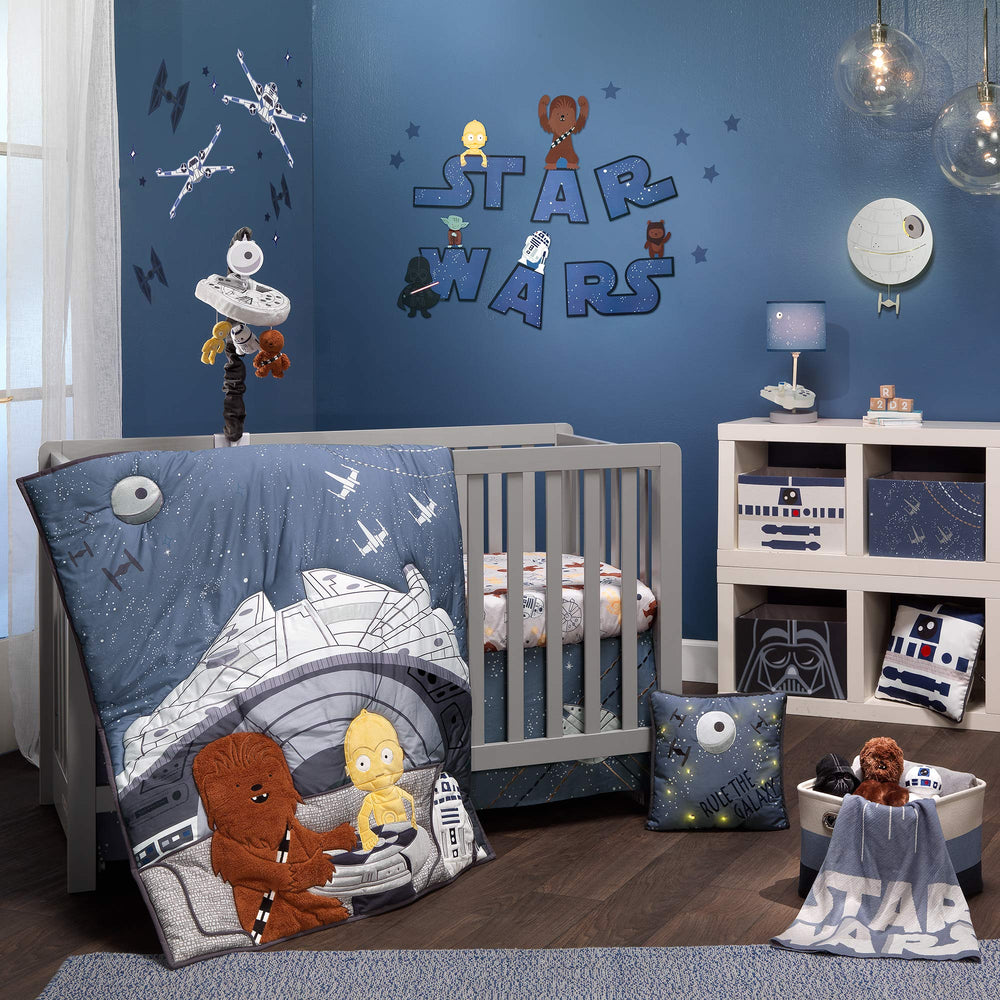 Lambs & Ivy Darth Vader durable canvas bin suitable for bedrooms and playrooms.
