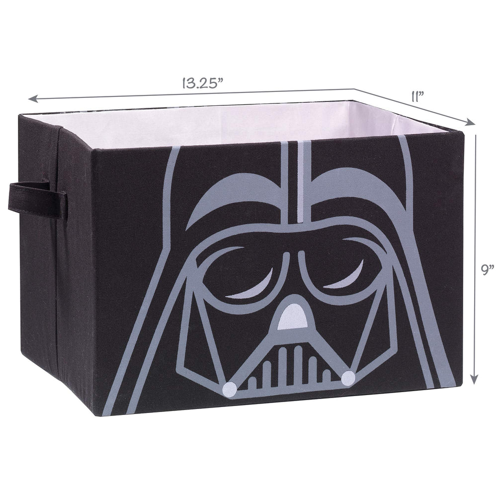 Lambs & Ivy Darth Vader storage bin side handles for easy carrying and portability.