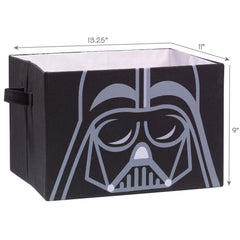 Lambs & Ivy Darth Vader storage bin side handles for easy carrying and portability.