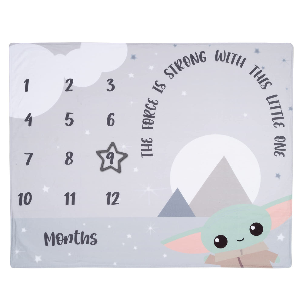 Lambs & Ivy Star Wars Grogu appears on the right corner for themed photos
