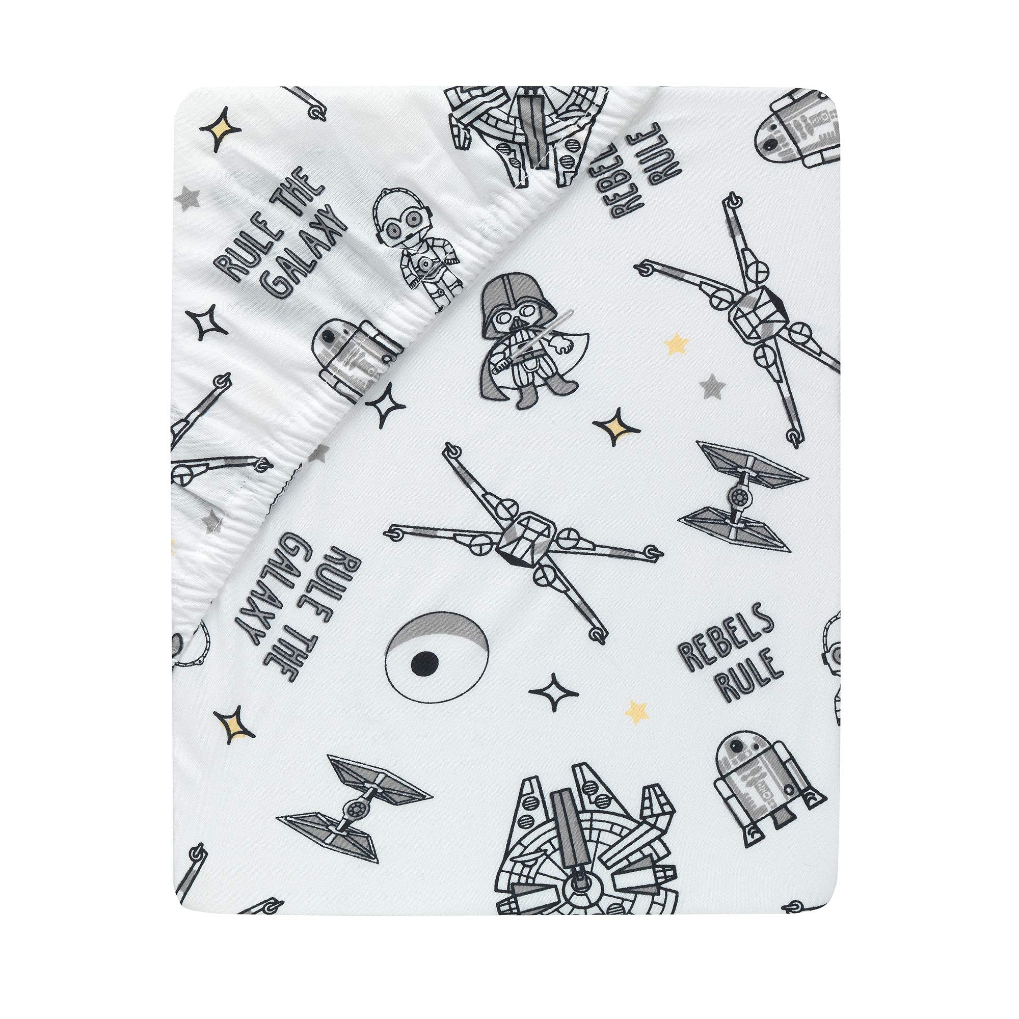 Lambs & Ivy Star Wars R2-D2 print easy-care option for busy parents.