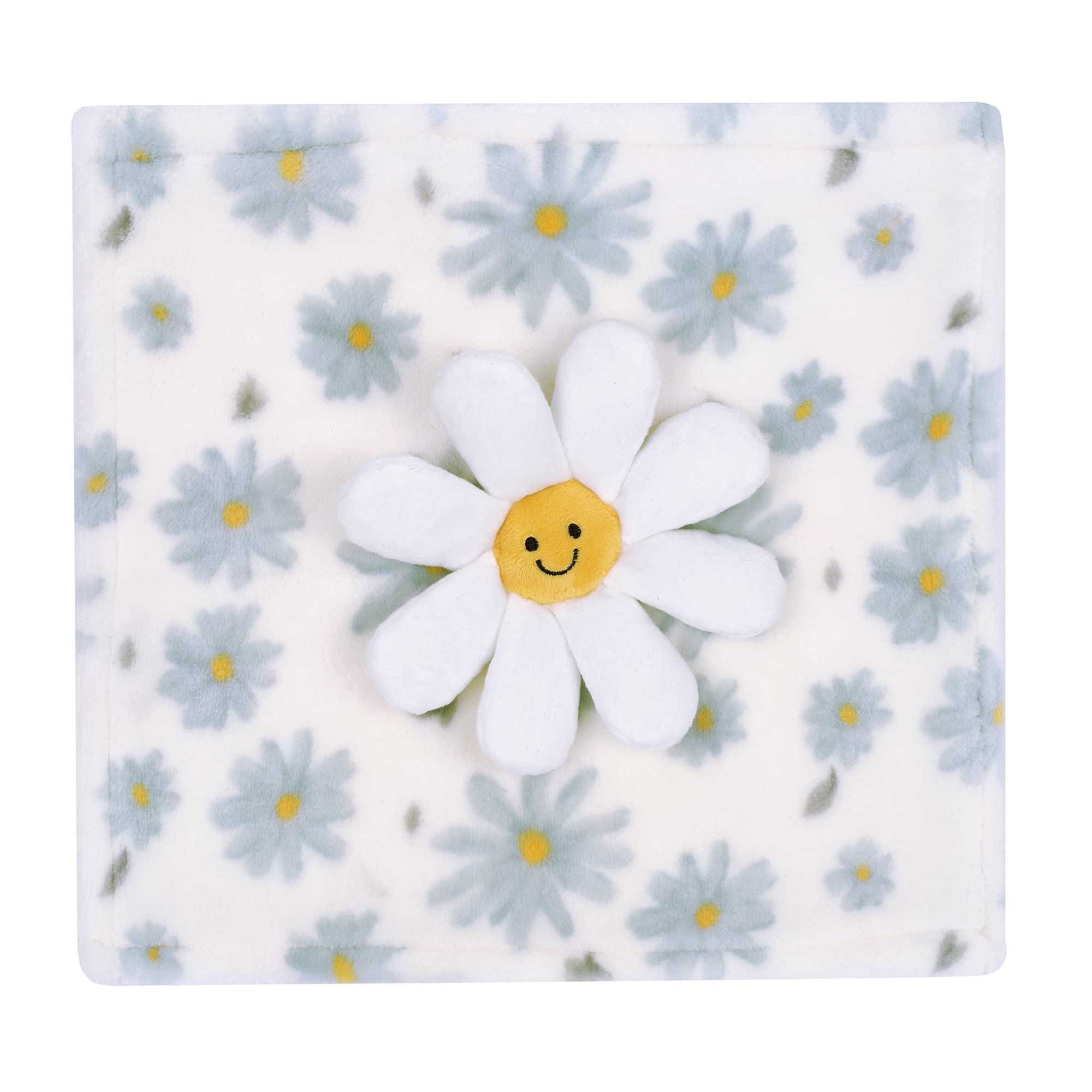 Lambs & Ivy Sweet Daisy Lovey velour daisy-face detail provides comforting companion.