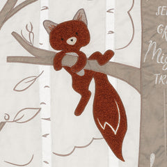 Lambs & Ivy Treetop sheet close-up cotton fabric for breathability