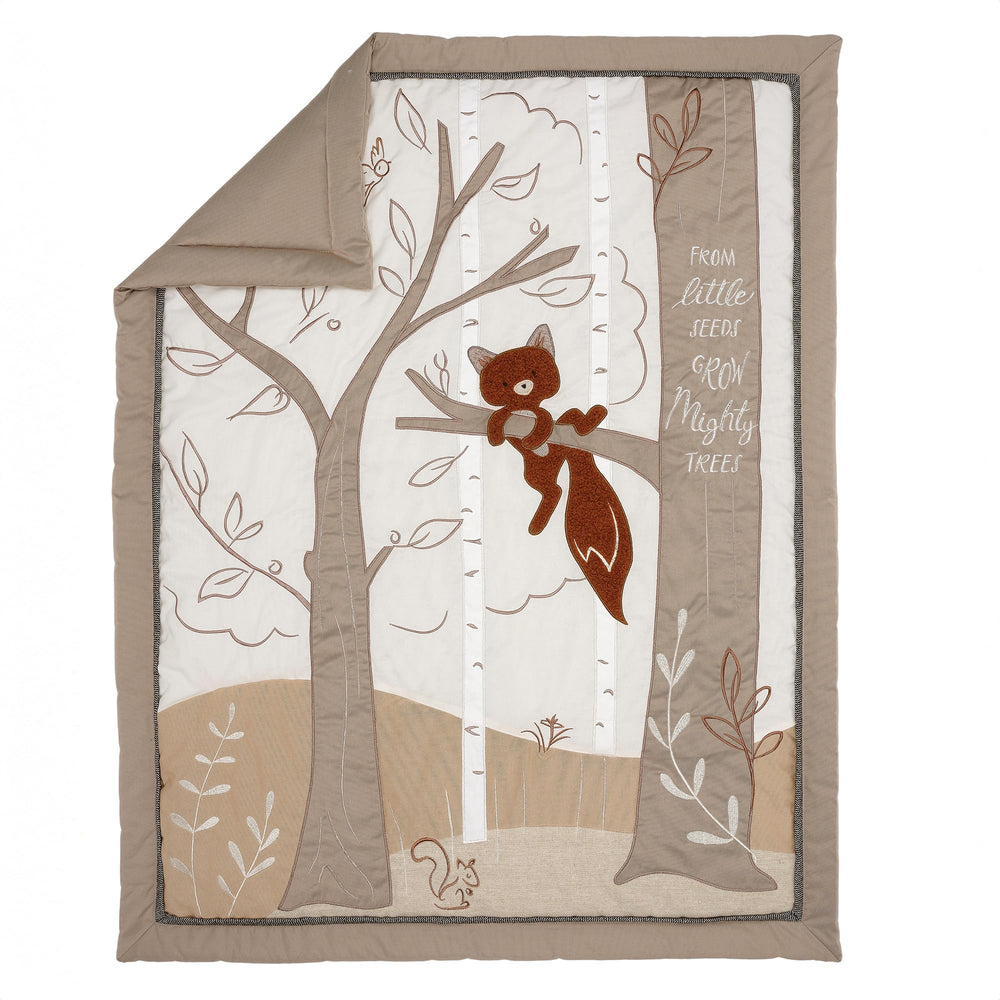 Lambs & Ivy Treetop woodland-themed nursery room inspiration
