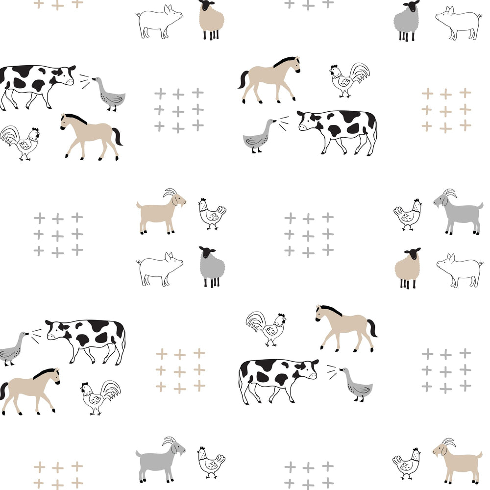 Lambs & Ivy white crib sheet adds clean nursery styling