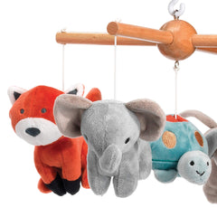 Lambs & Ivy Wild Life Musical Mobile plays Twinkle Twinkle Little Star for familiar bedtime cues.