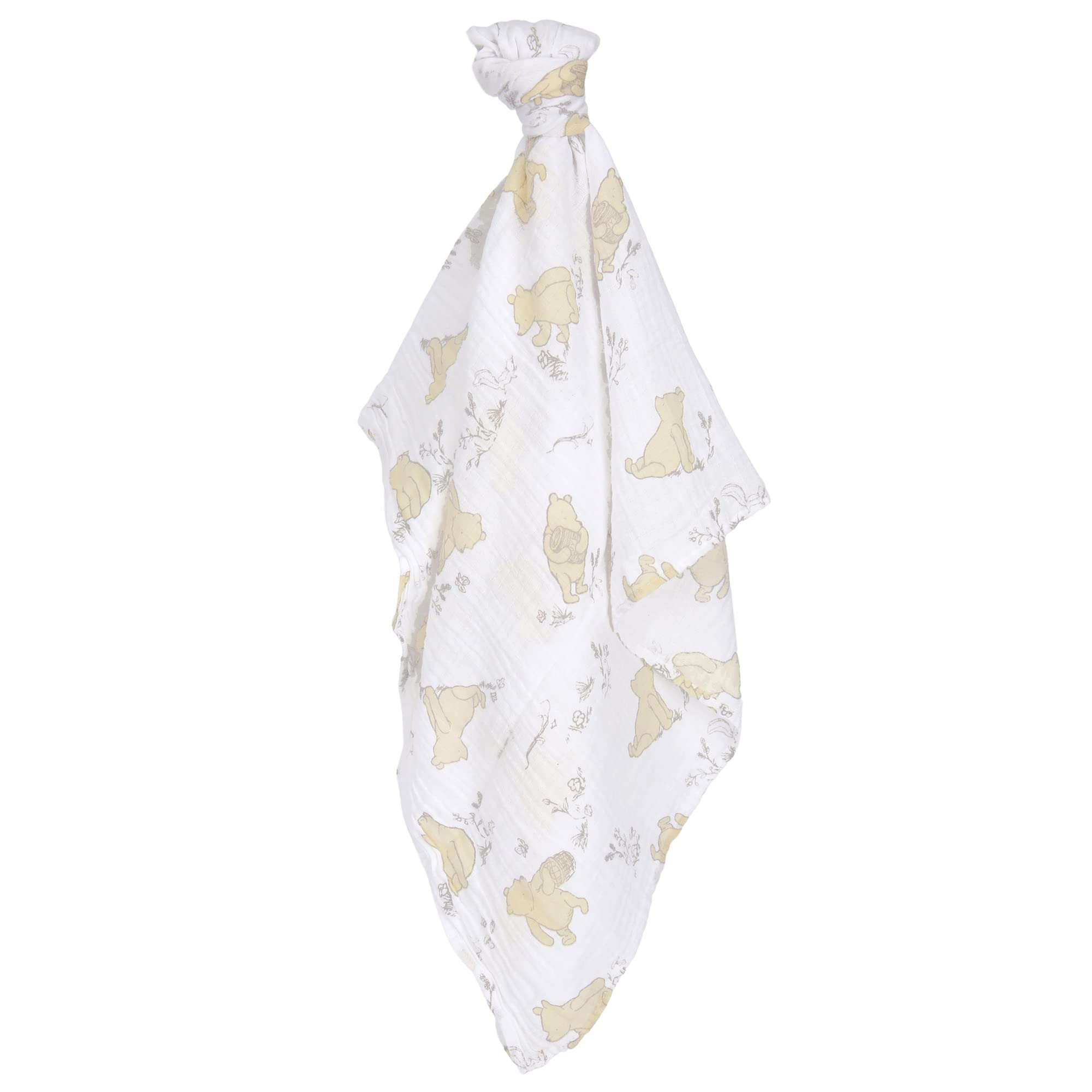 Lambs & Ivy Pooh honey jar scene on blanket inspires soothing nap-time storytelling