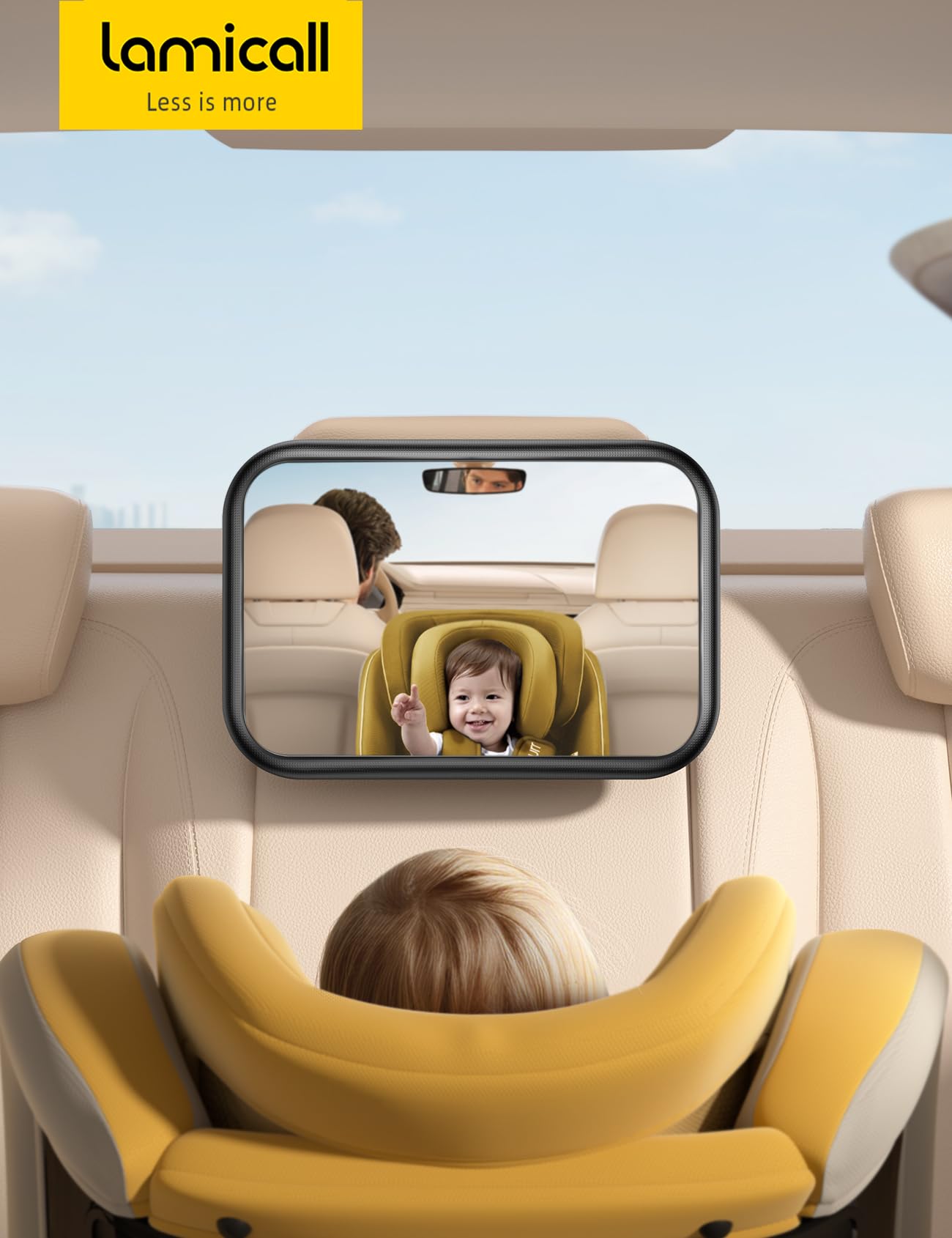 Lamicall Baby Car Mirror compatibility note and quick removal