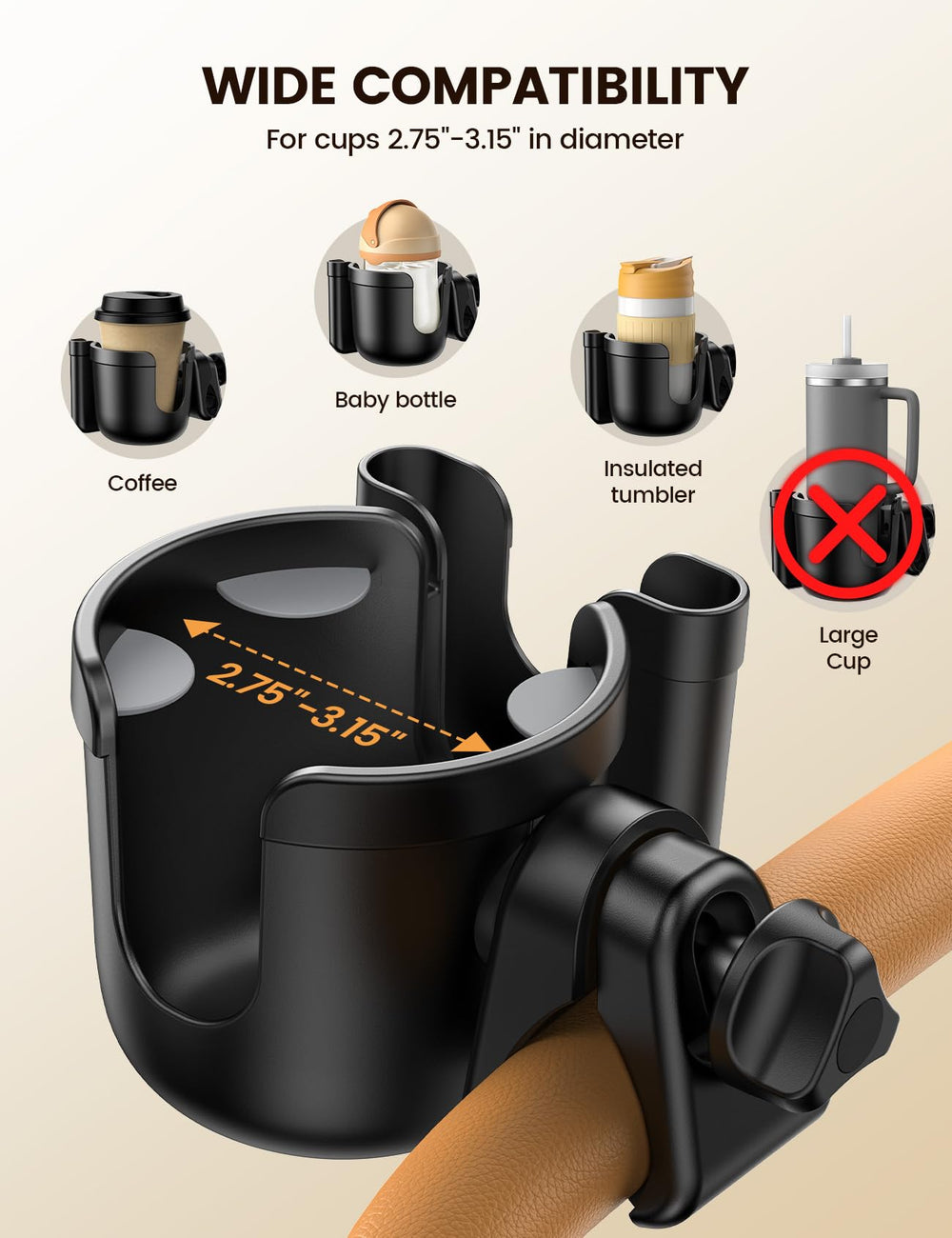 Lamicall 360-degree clamp allows versatile, 360 rotation for comfortable positioning.