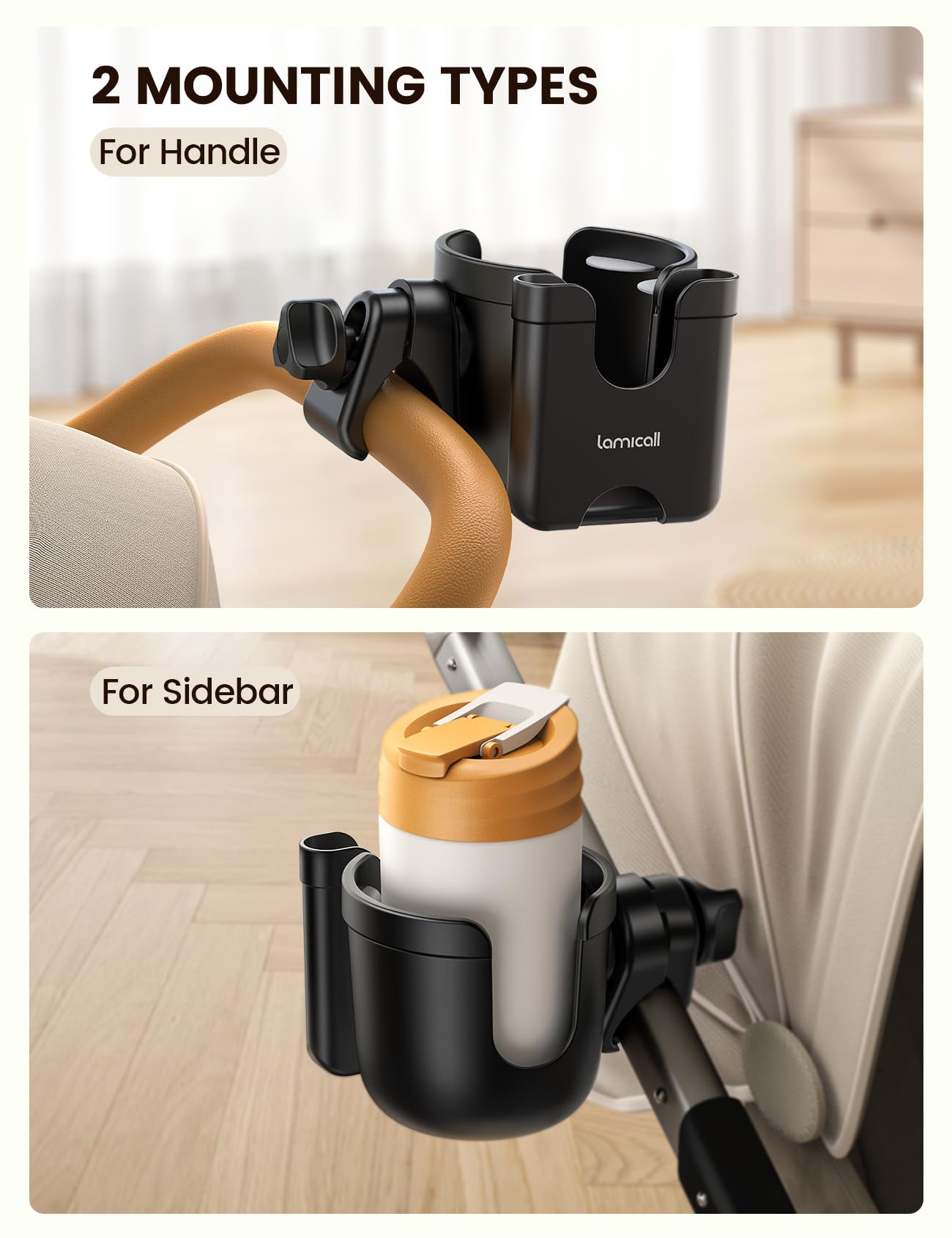 Lamicall uppababy-compatible holder fits Uppababy, Doona, Nuna and other strollers.