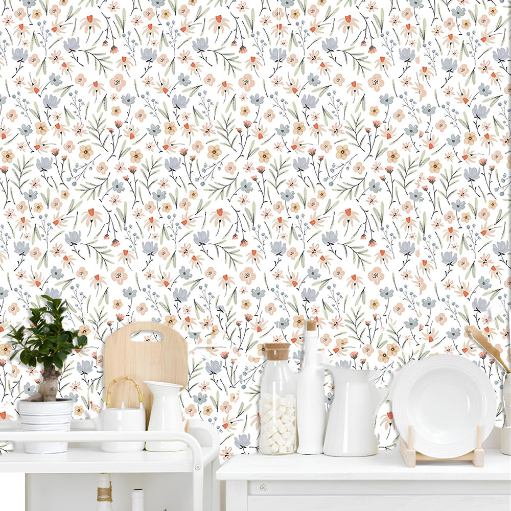 Lamkidle small flower wall stickers brighten a kid room with cheerful accents.