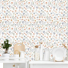 Lamkidle small flower wall stickers brighten a kid room with cheerful accents.