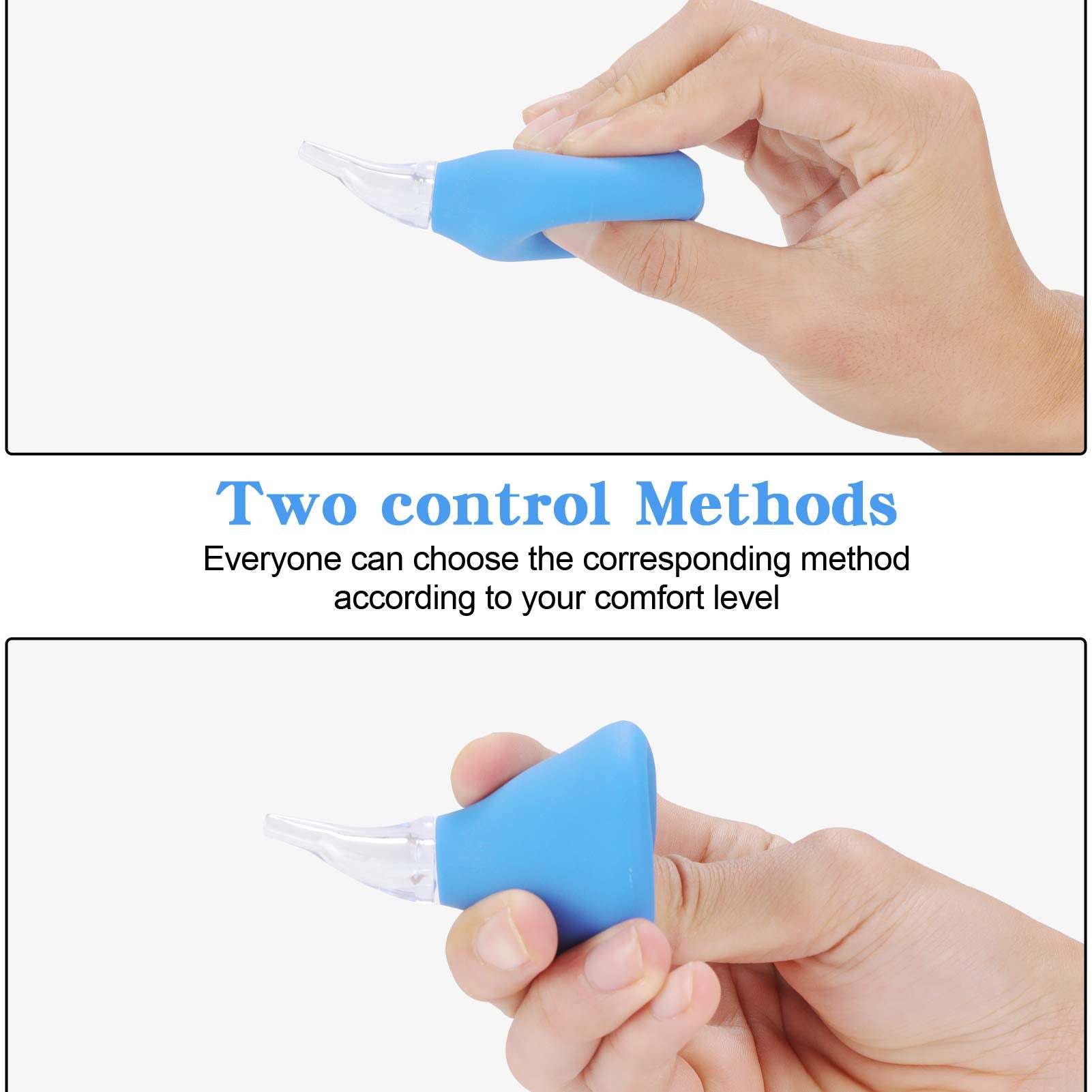 Lamoutor premium nasal aspirator ball-head design enables easy operation.