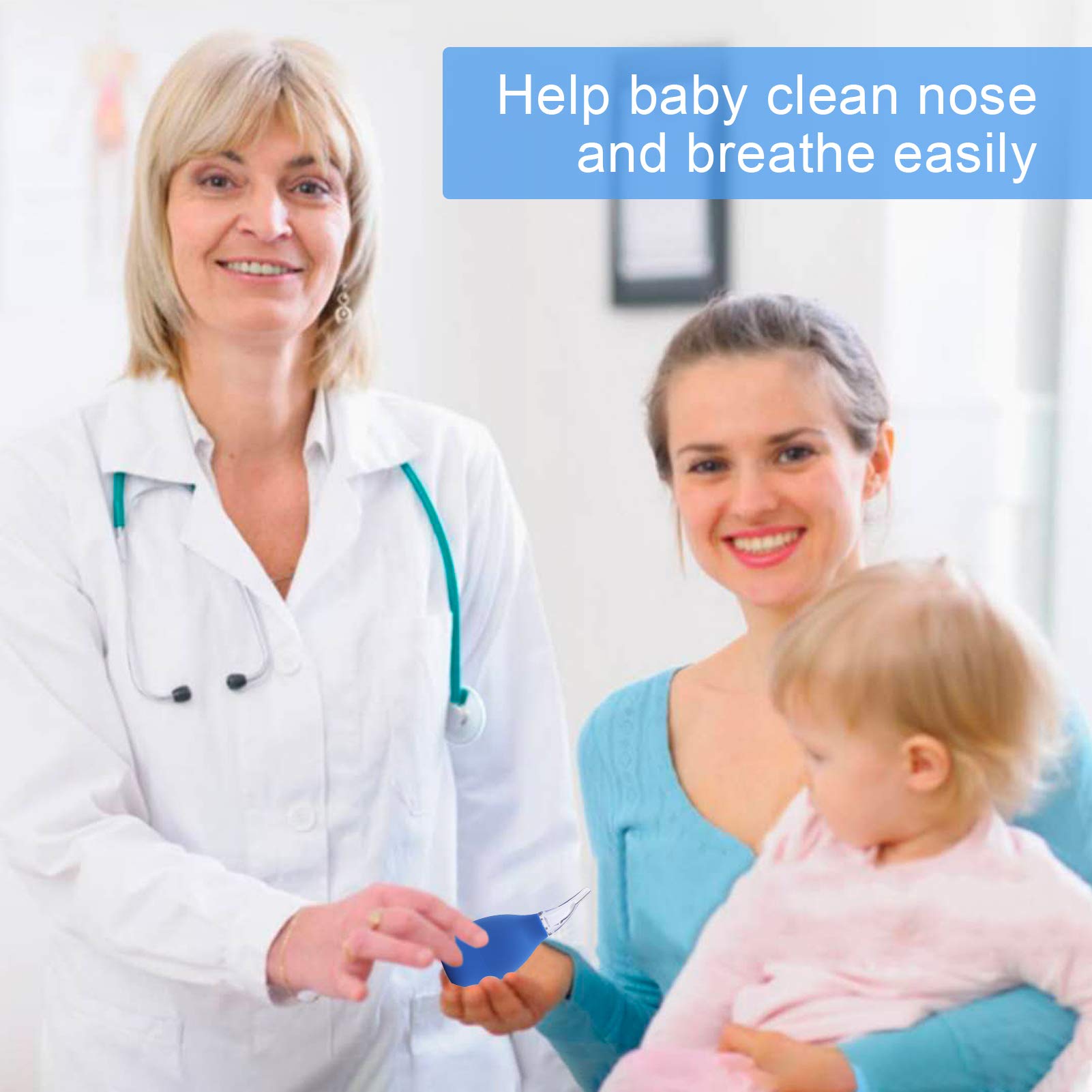 Lamoutor premium nasal aspirator safe-materials with non-toxic rubber for babies.