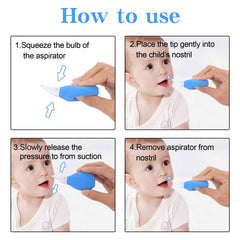 Lamoutor premium nasal aspirator soft-tip front view for safe suction.