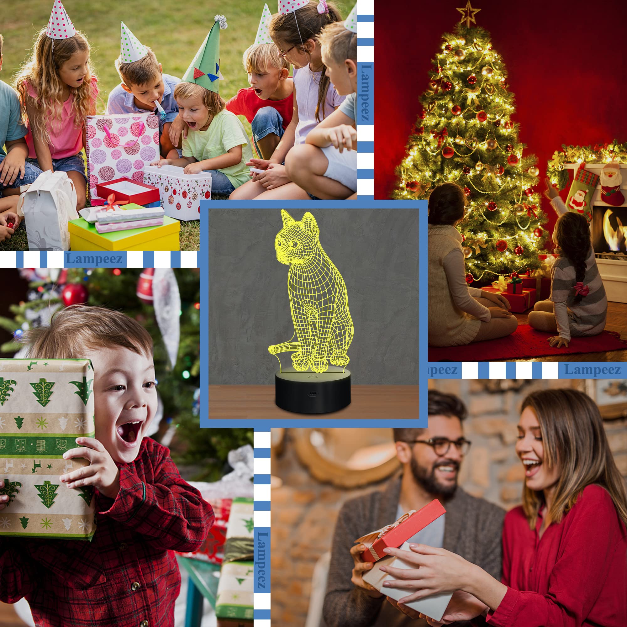 Lampeez 3D Cat Lamp in a kid’s bedroom decor setup