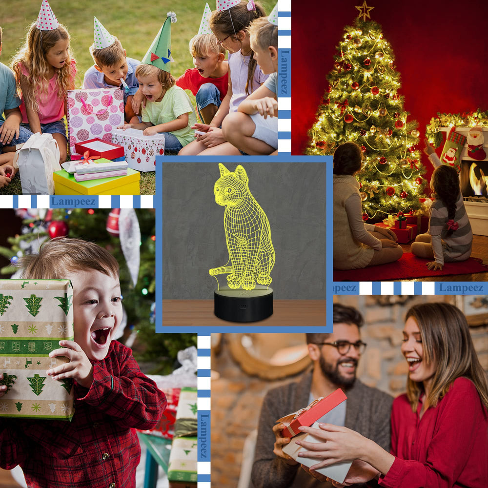 Lampeez 3D Cat Lamp in a kid’s bedroom decor setup