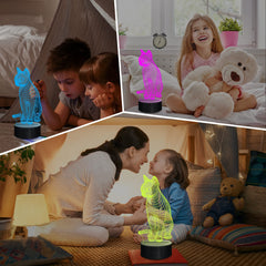Lampeez 3D Cat Lamp remote for easy color mode changes