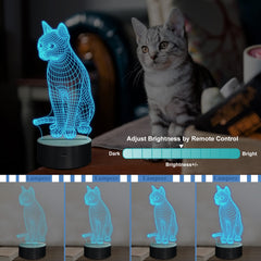 Lampeez 3D Cat Lamp USB cable powers the night light