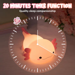 Lampeez axolotl soft silicone material is kid-friendly for stress-relief play.