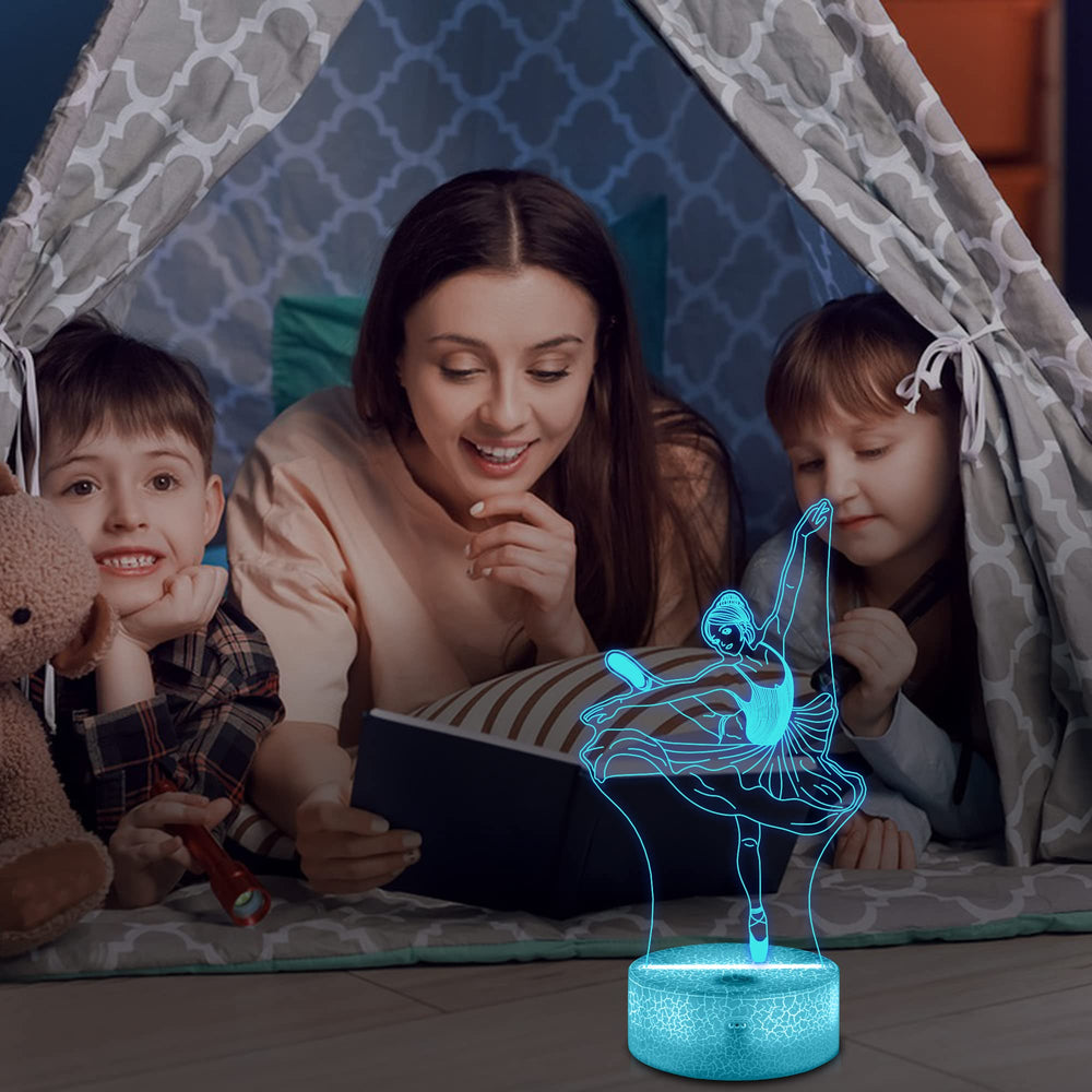 Lampeez Ballet bedroom decor light doubles as a soft night companion.