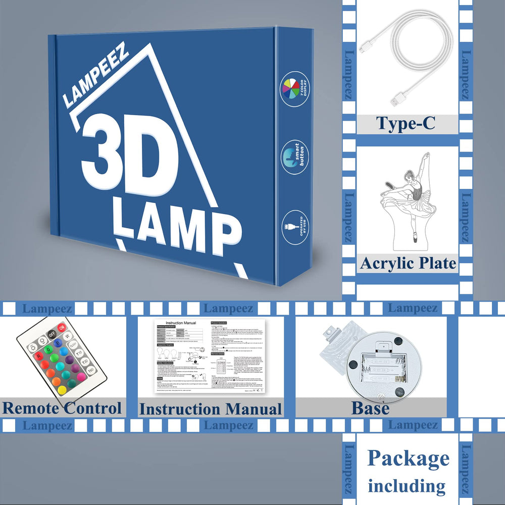 Lampeez Ballet USB base enables simple setup and portable power.