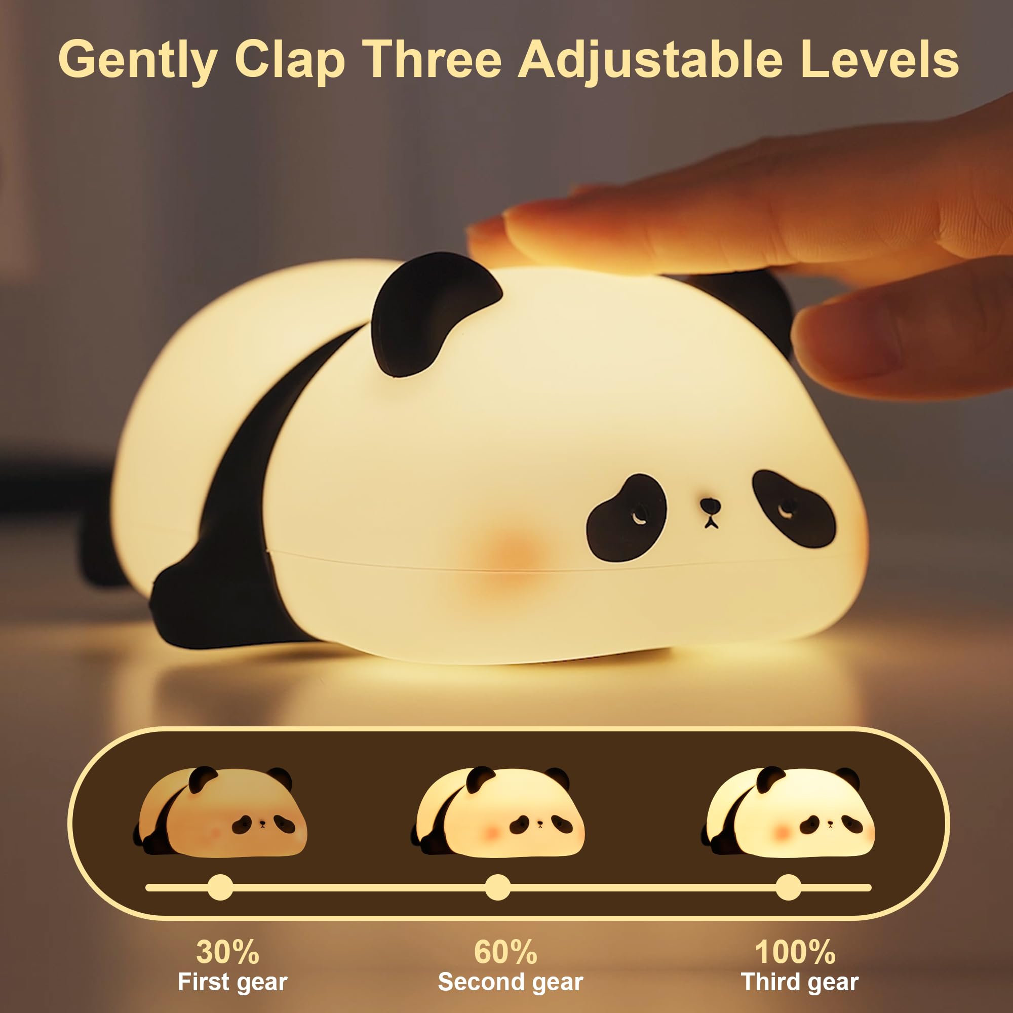 Lampeez Panda Night Light back view showing easy access control panel