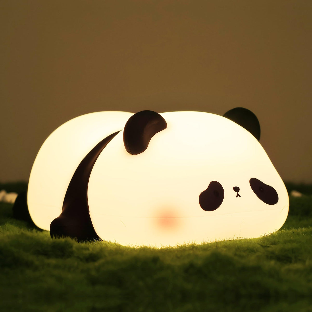 Lampeez Panda Night Light front view with soft nursery glow perfect for kids' rooms