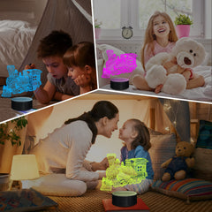 Lampeez Train Night Light remote control for easy color and brightness tweaks.