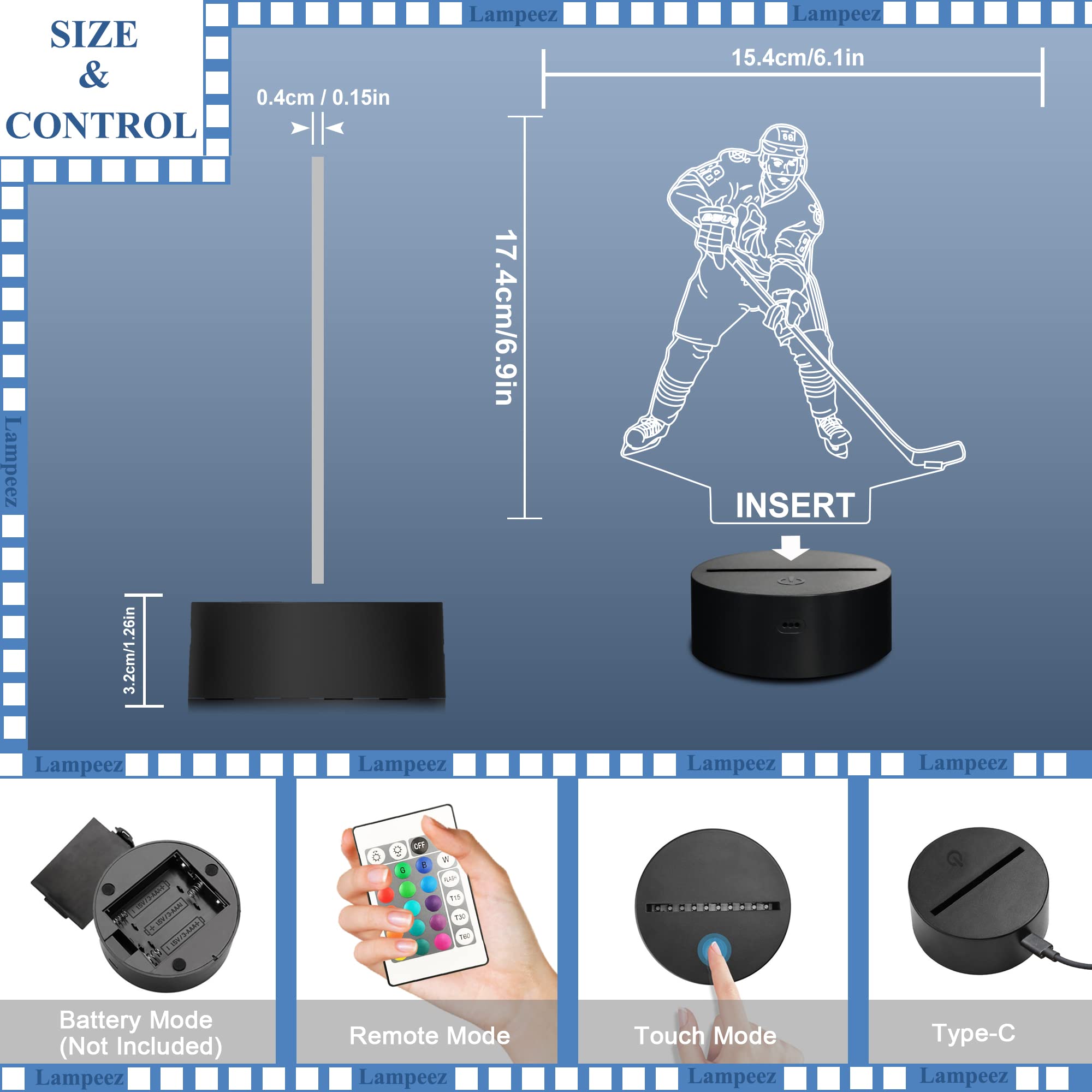 Lampeez USB-powered night light for easy plug-in use.