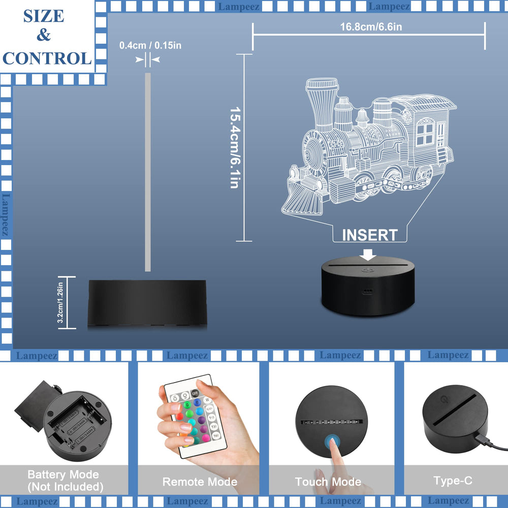 Lampeez USB-powered train lamp convenient for everyday use.