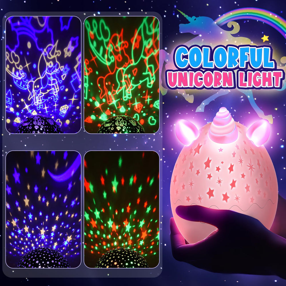 Lampspark Unicorn Egg projection unicorn world lights walls with magical scenes for storytelling