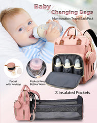 Lamroro diaper bag 18-pocket capacity keeps essentials organized during outings.