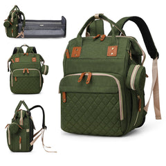 Lamroro diaper bag with changing-station folding pad for on-the-go nursery setup