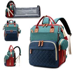 Lamroro diaper bag with changing station offering on-the-go diaper changes.