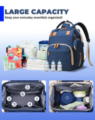 Lamroro diaper bag heat-retaining pockets keep bottles warm during outings.