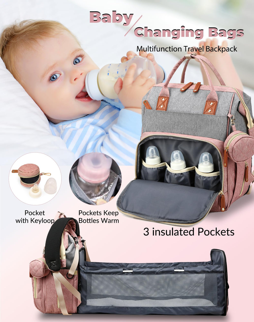 Lamroro interior view shows 18 pockets for quick access to essentials