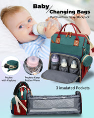 Lamroro diaper bag large capacity stores diapers bottles and essentials.