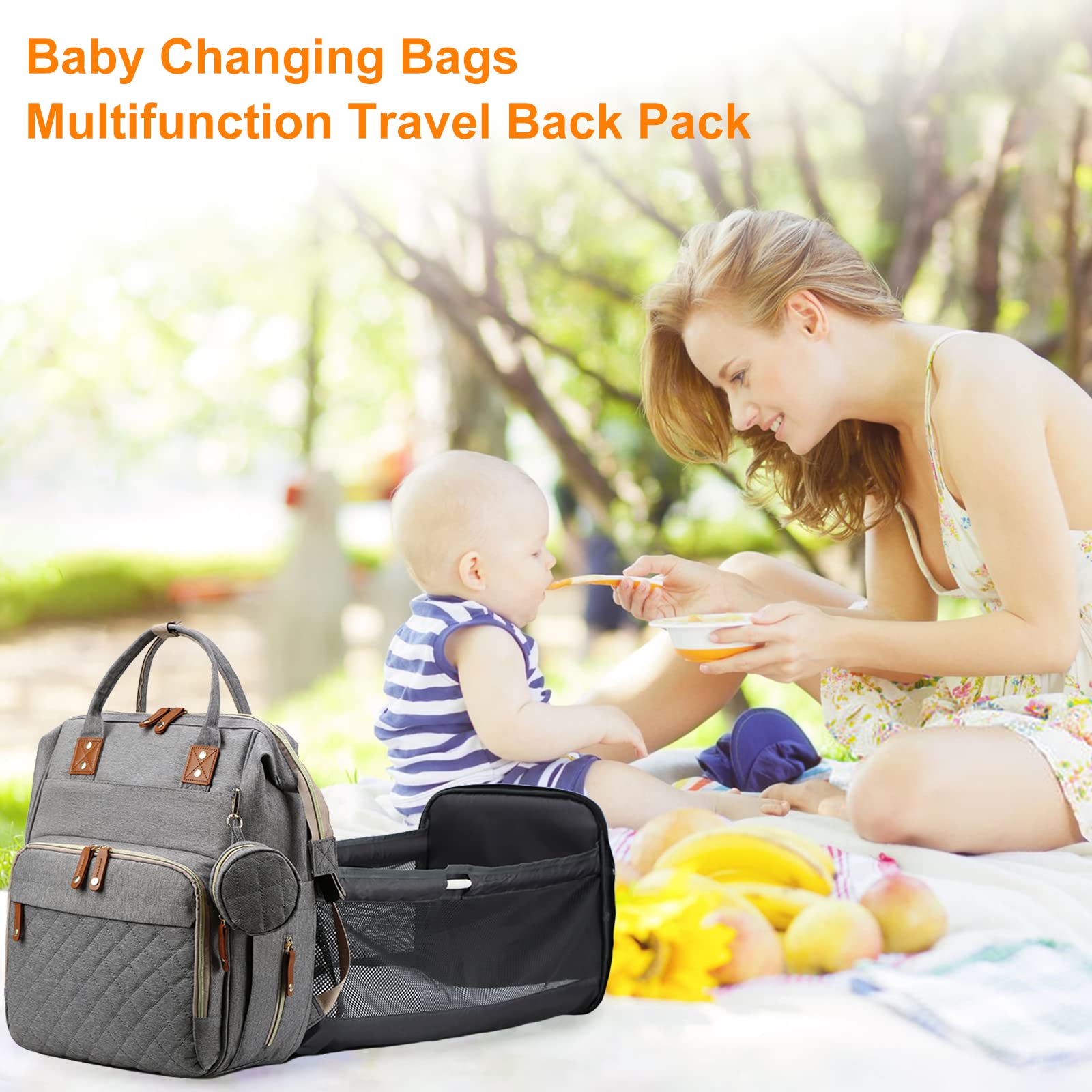 Lamroro diaper bag unisex design suits moms and dads alike.