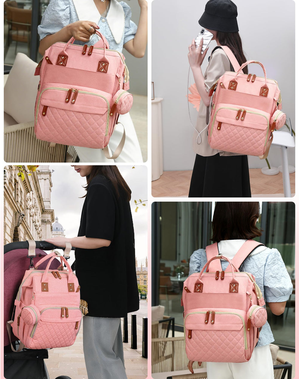 Lamroro diaper bag unisex design suits parents and caregivers.