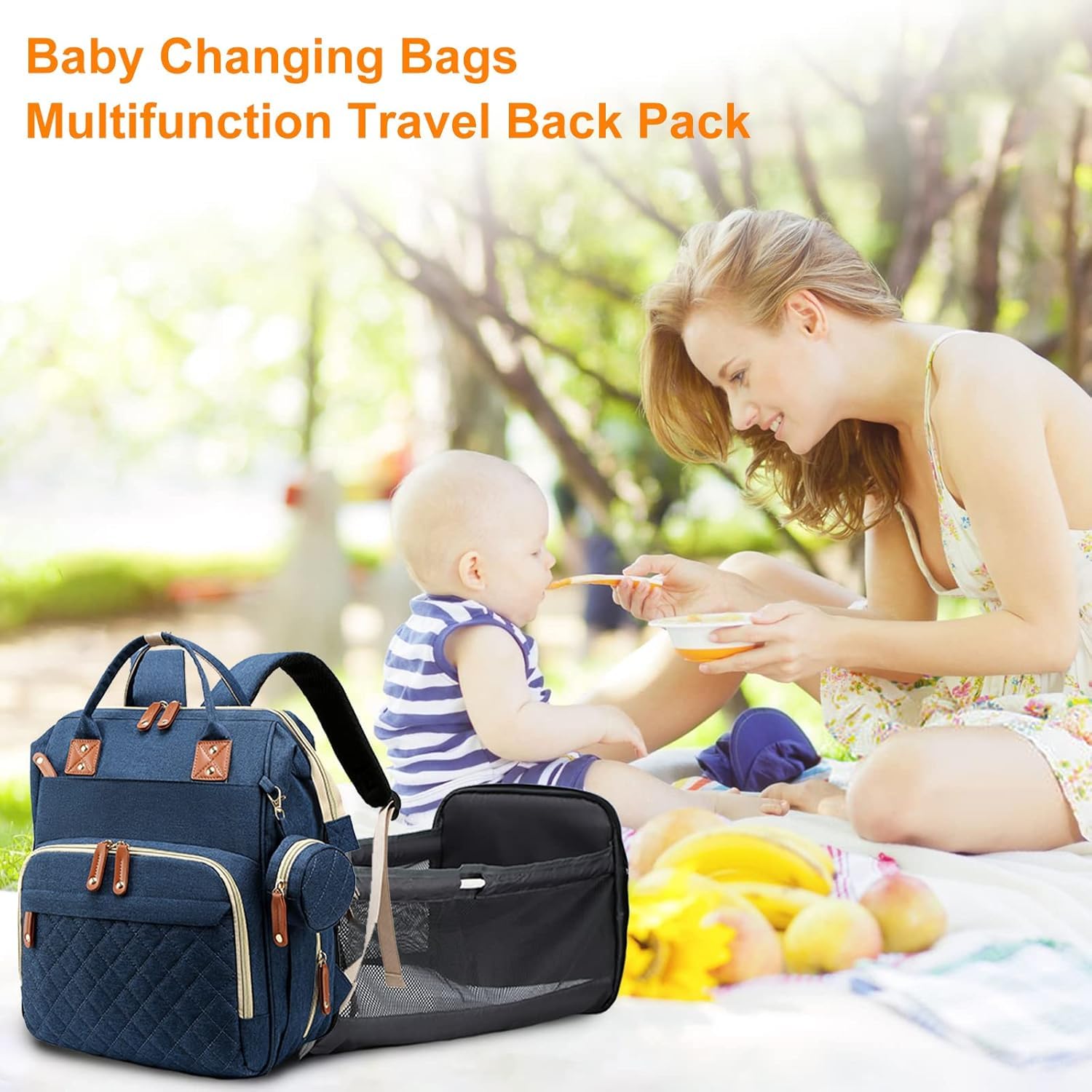 Lamroro diaper bag versatile travel bag suitable for dads and moms.