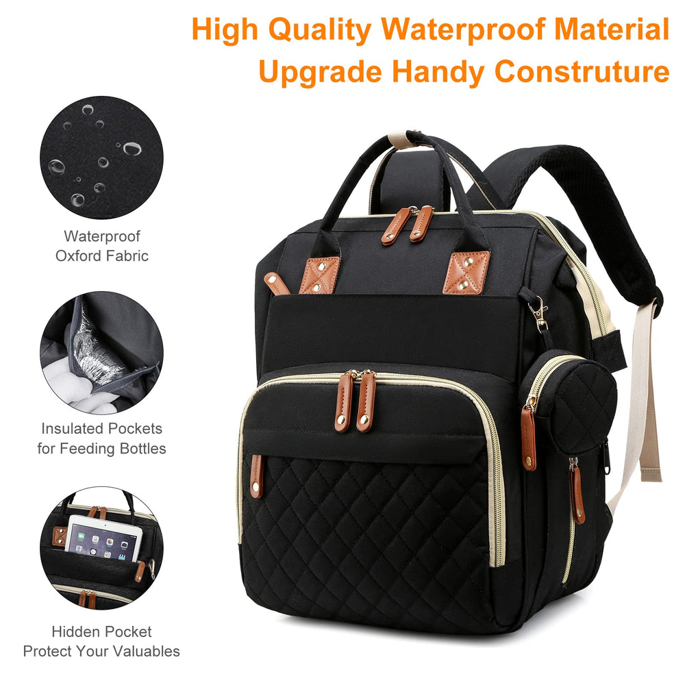 Lamroro diaper bag waterproof fabric keeps contents dry in rain