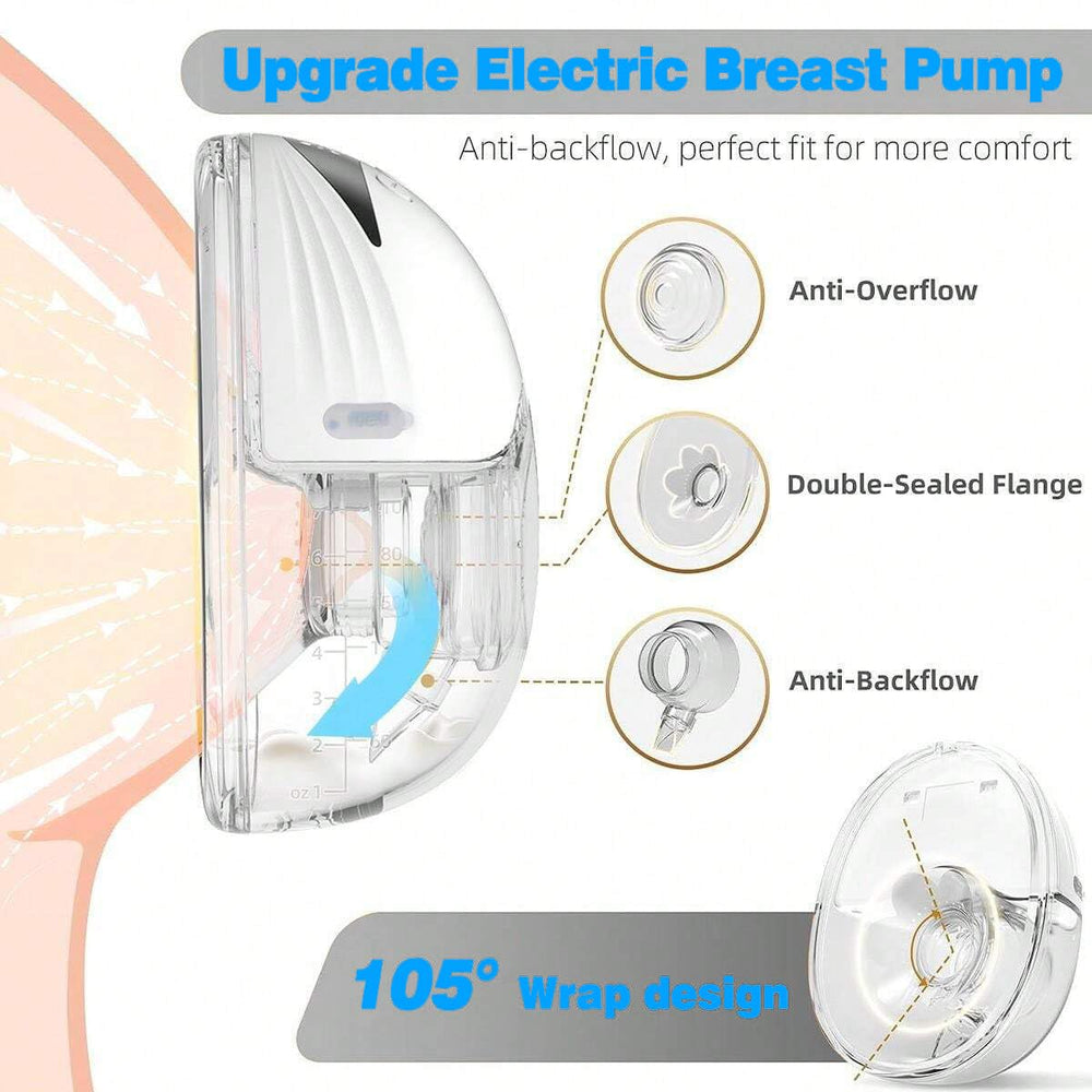 LAMSUET max suction 350 mmHg highlights efficient milk expression.