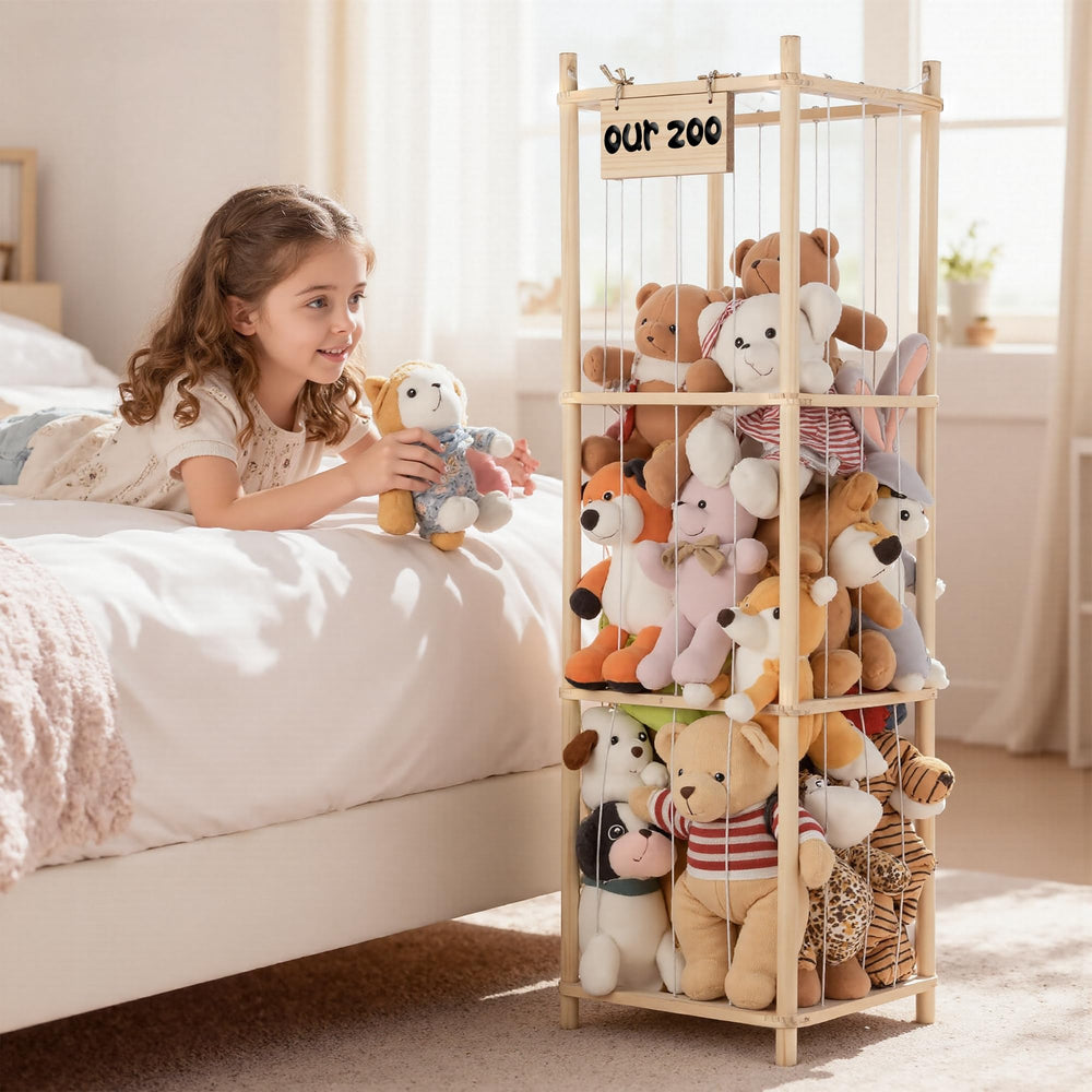 LAMU stuffed animal storage ideal for playrooms bedrooms and nurseries.