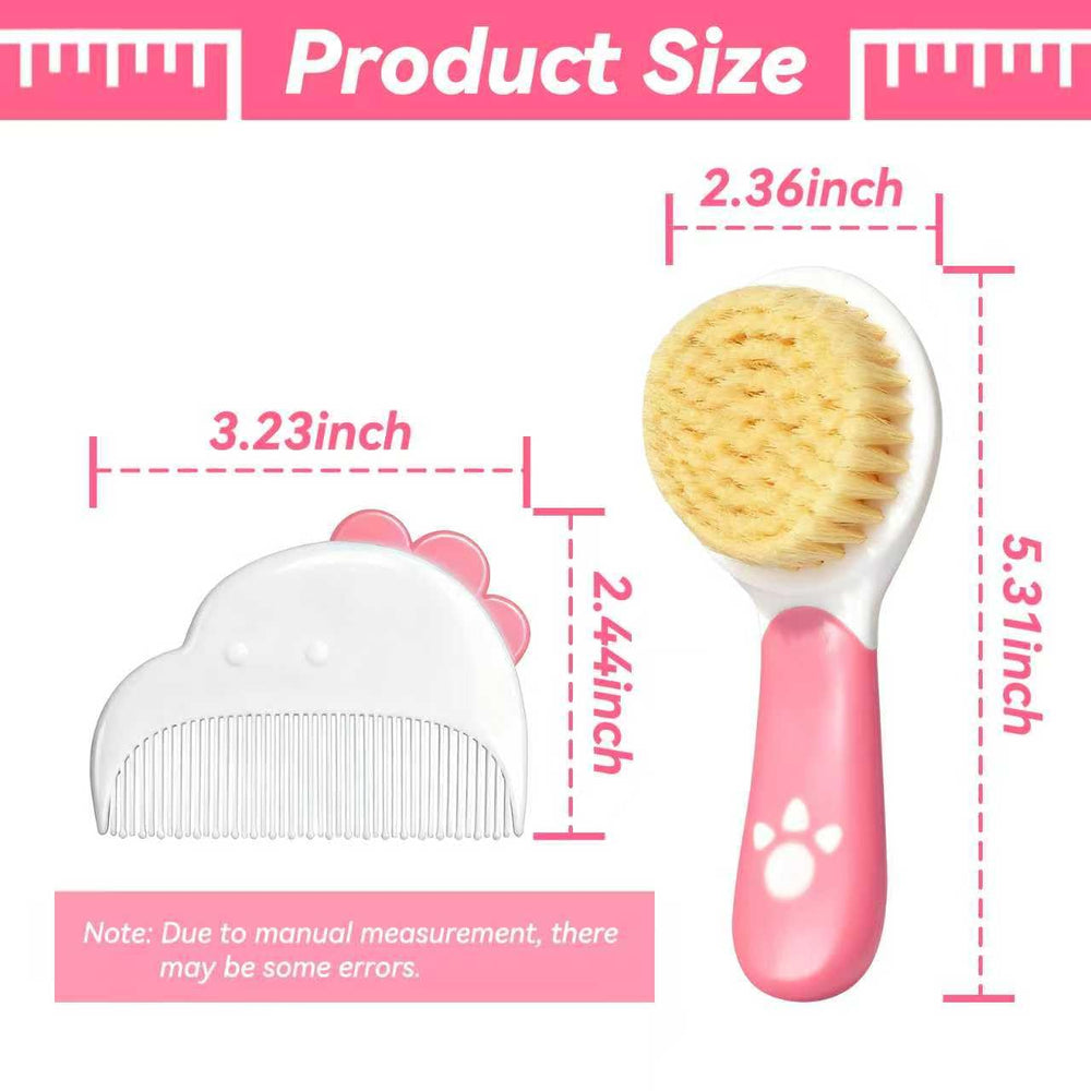 Lanbang 2-in-1 baby grooming set for brushing and detangling