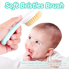 Lanbang soft bristles close-up showing gentle scalp contact