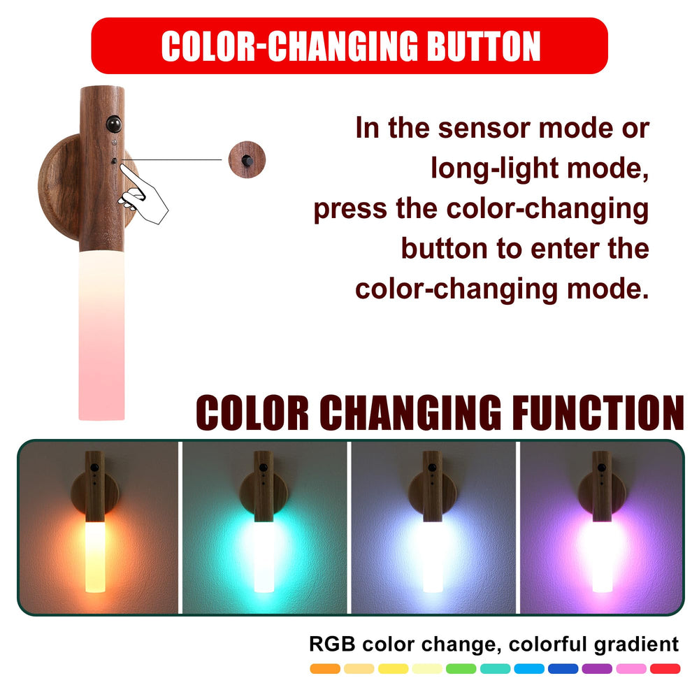 LANDGOO RGB LED night light displaying 16 colors for calming or playful nursery scenes.