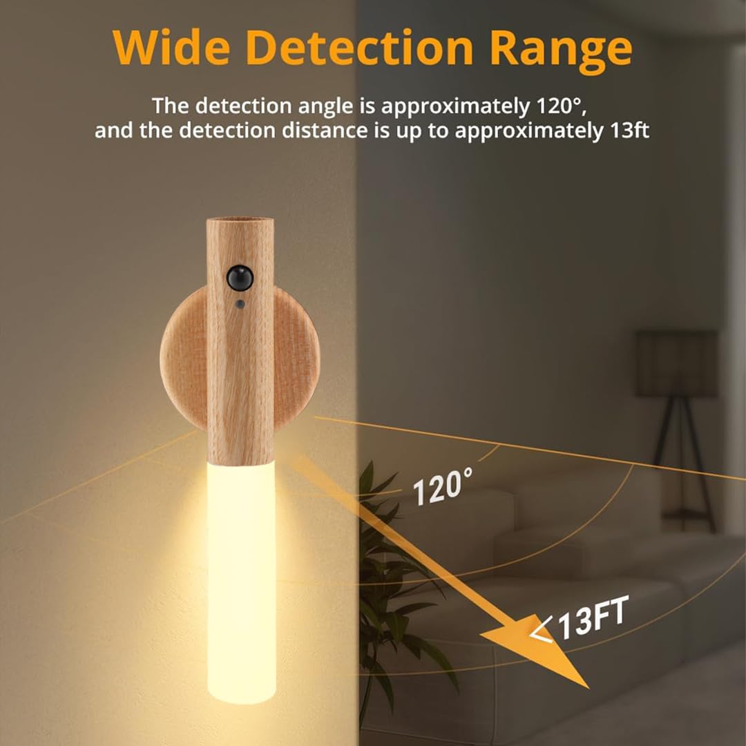 LANDGOO Nursery Night Light magnetic mount enables wall-friendly placement